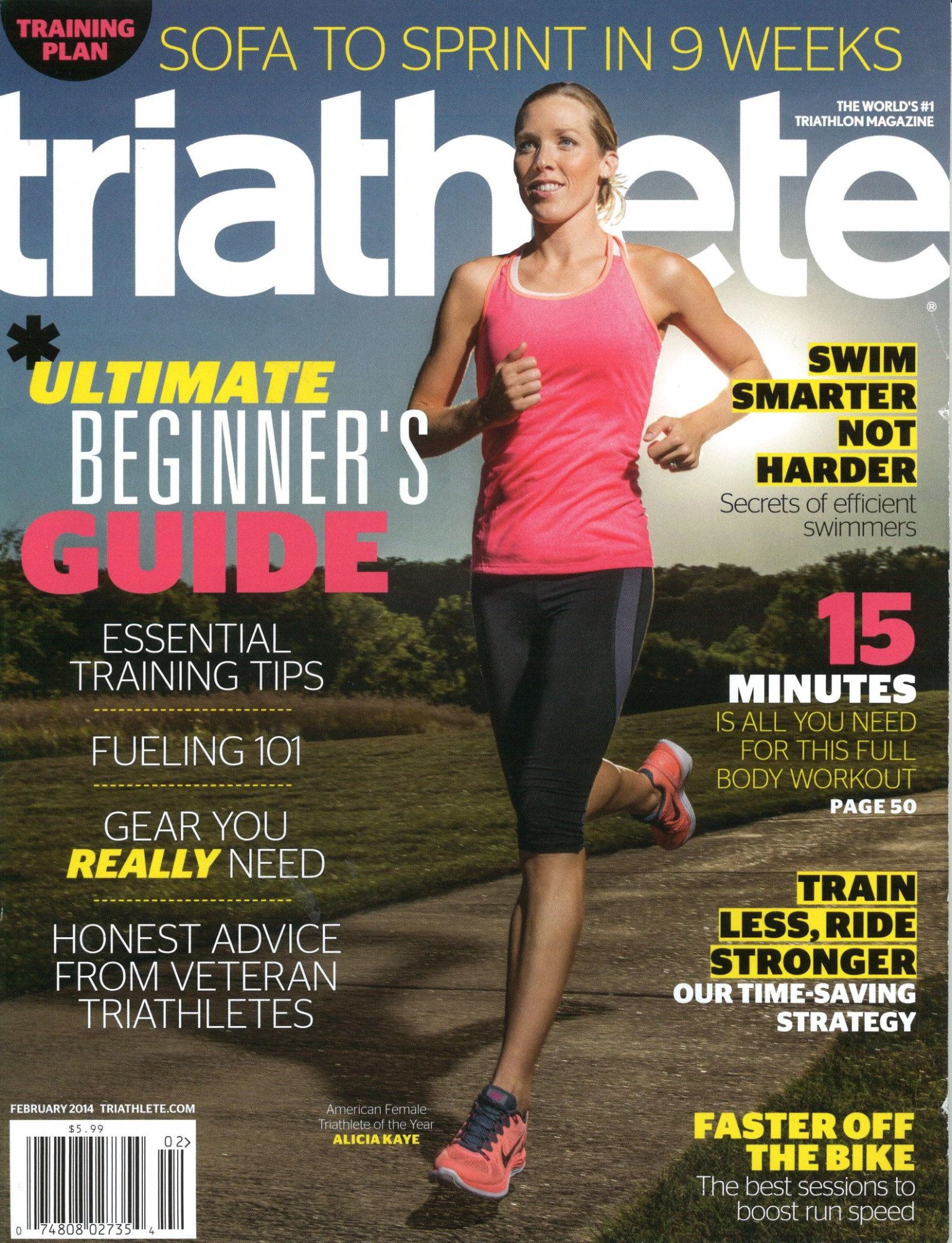 February 2014 Triathlete Cover